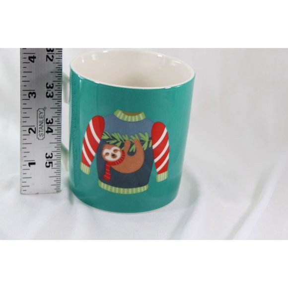 Frankie Grey Christmas Mug Sloth Sweater Ugly 89912 - Picture 6 of 6